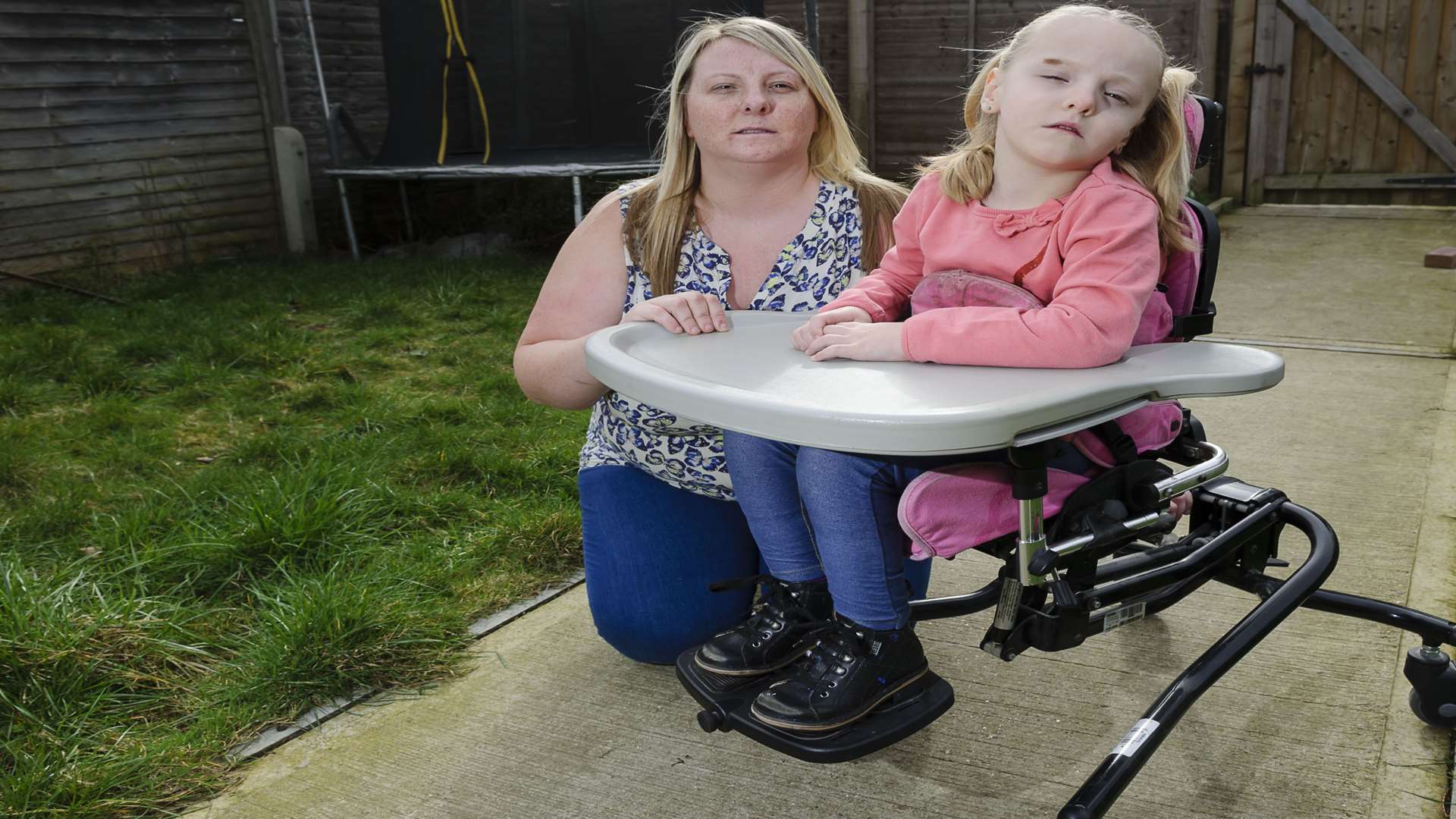 Joanne and Hannah in the garden as it is now