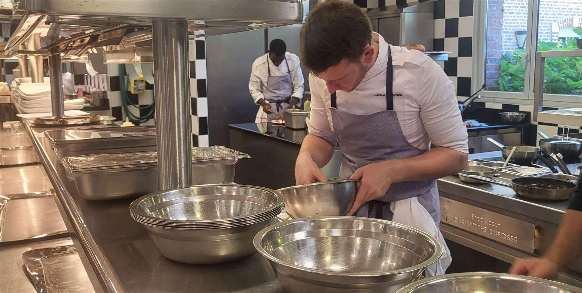 The chateaux has a 250-metre square kitchen