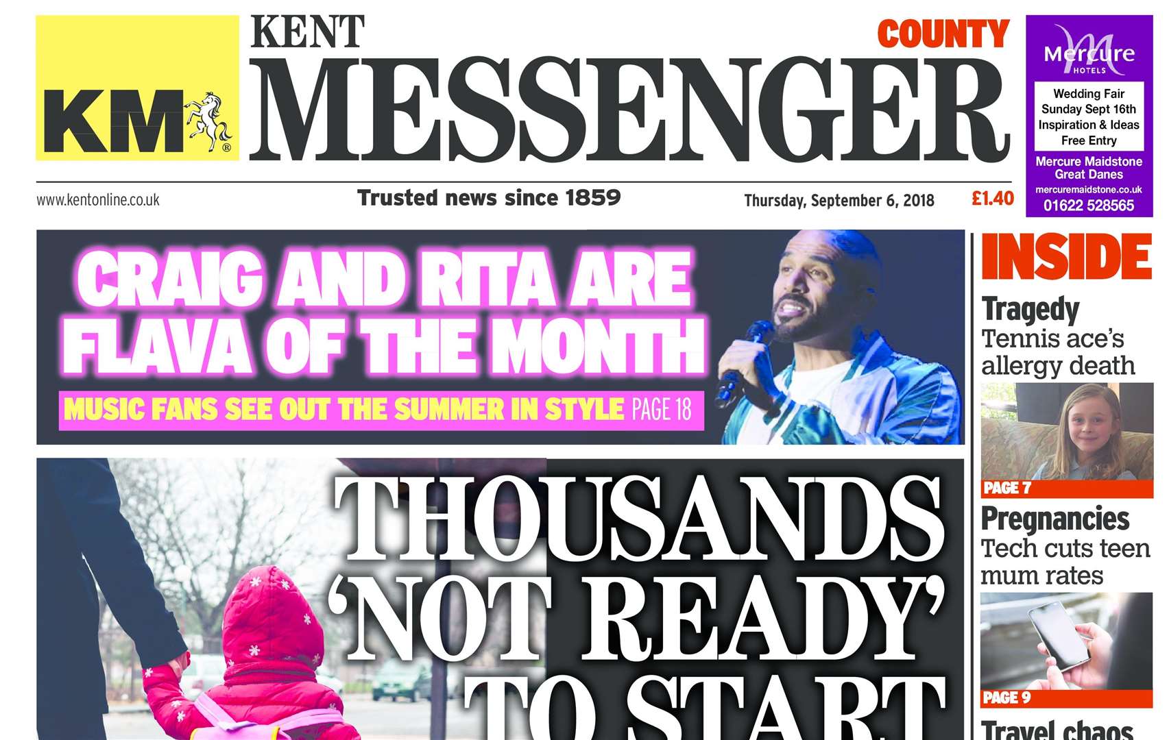 The first edition of the county edition of the Kent Messenger is available now