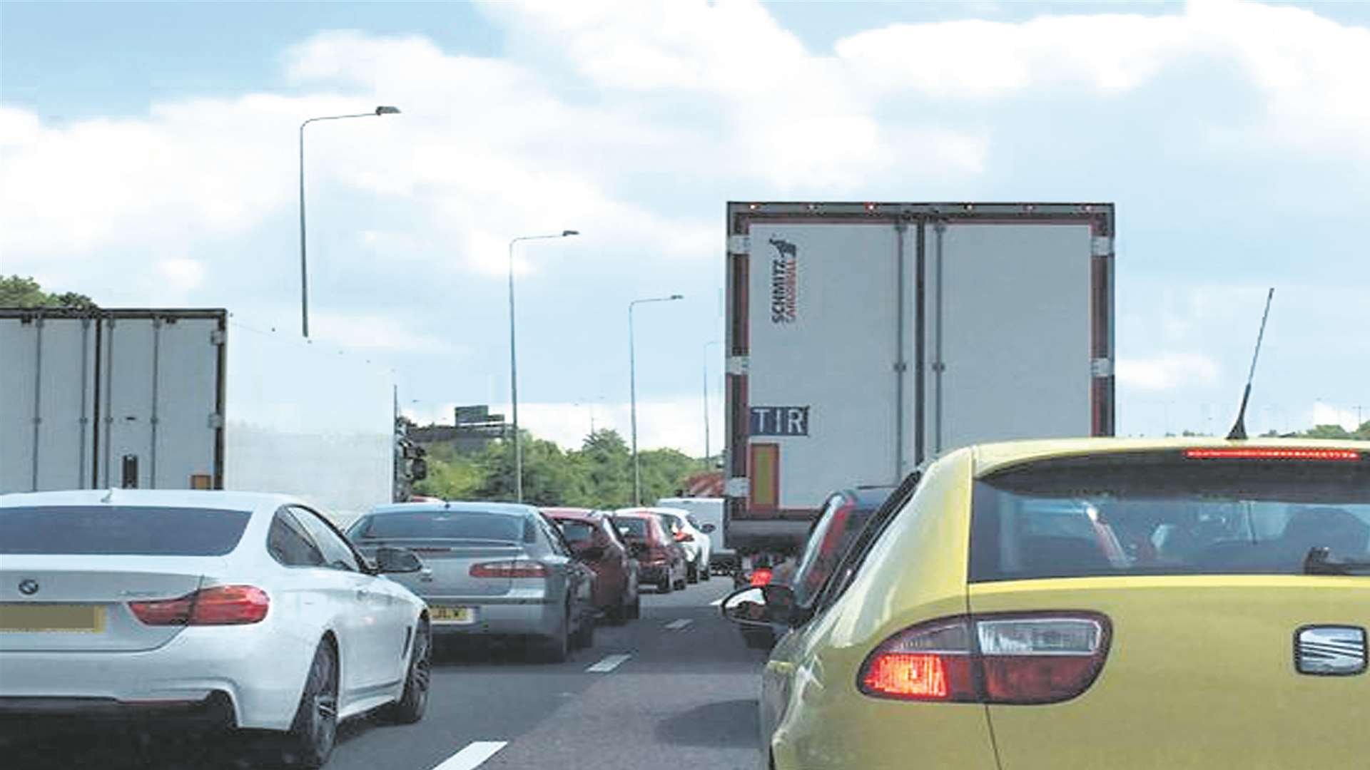 Delays on the M2. Stock image.