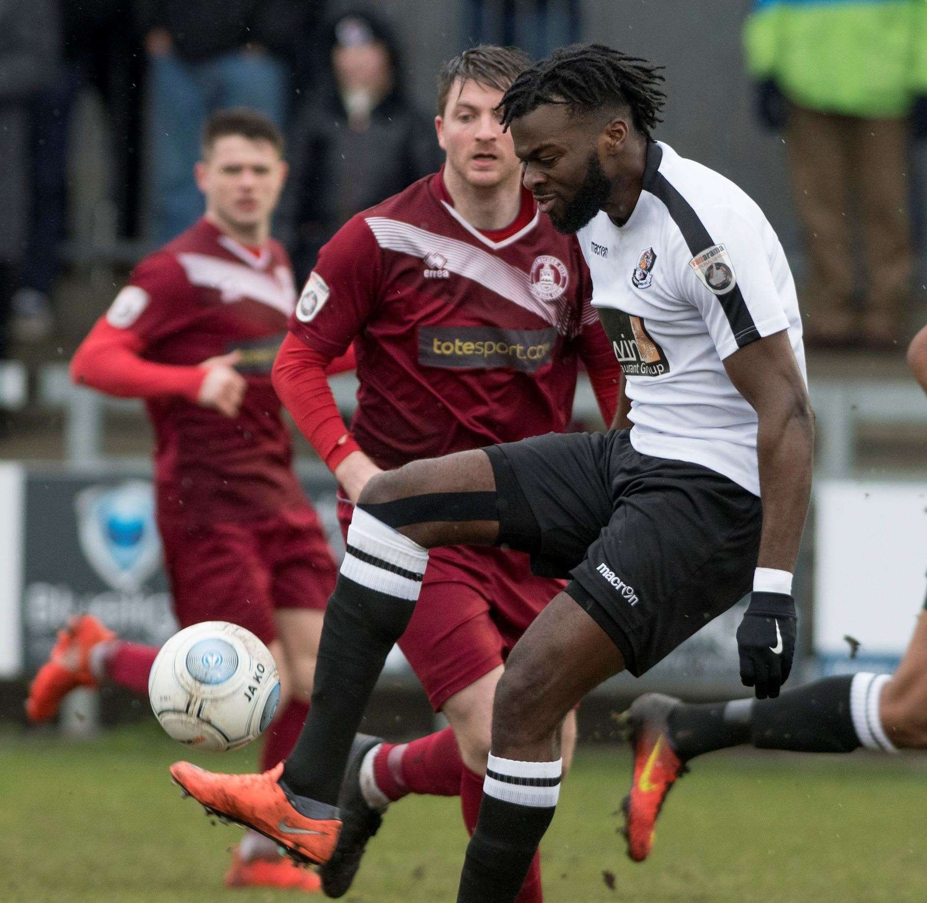 Duane Ofori-Acheampong - the striker has returned for a second spell at Dartford. Picture: Andy Payton.