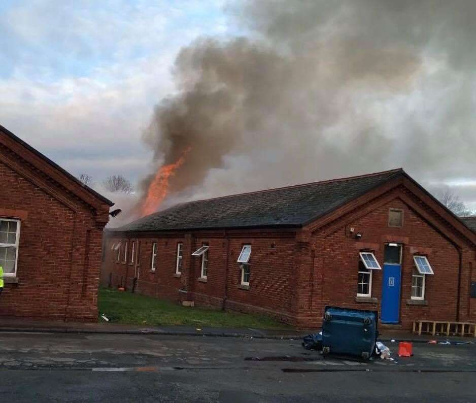 The fire broke out on Friday afternoon (Care4Calais/PA)