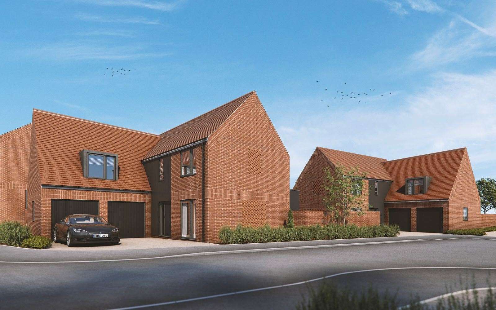 CGIs produced Stonebond showing how the firm expects the homes at Herne Bay's former driving range to look