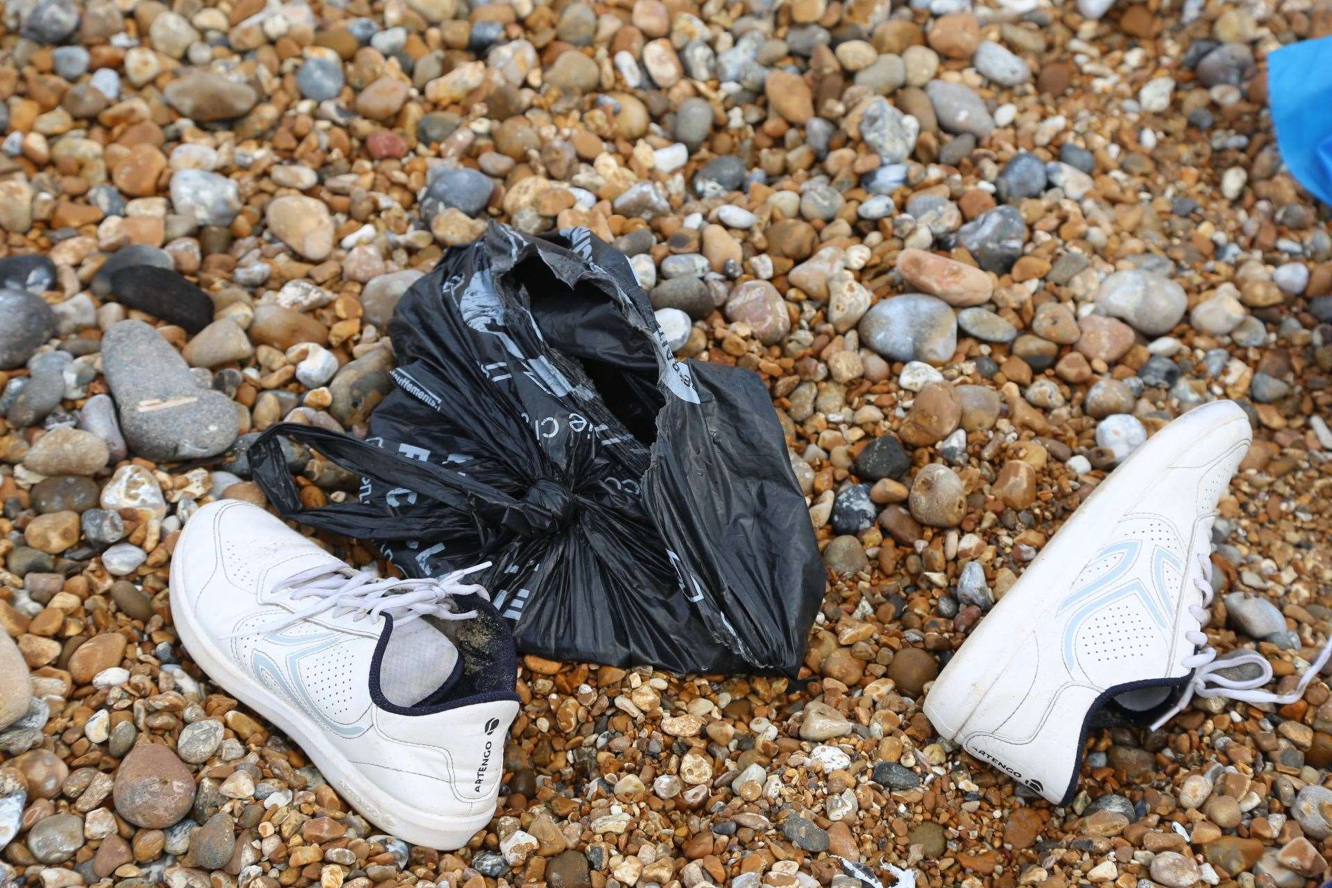 Abandoned belongings at the landing scene Picture: Susan Pilcher