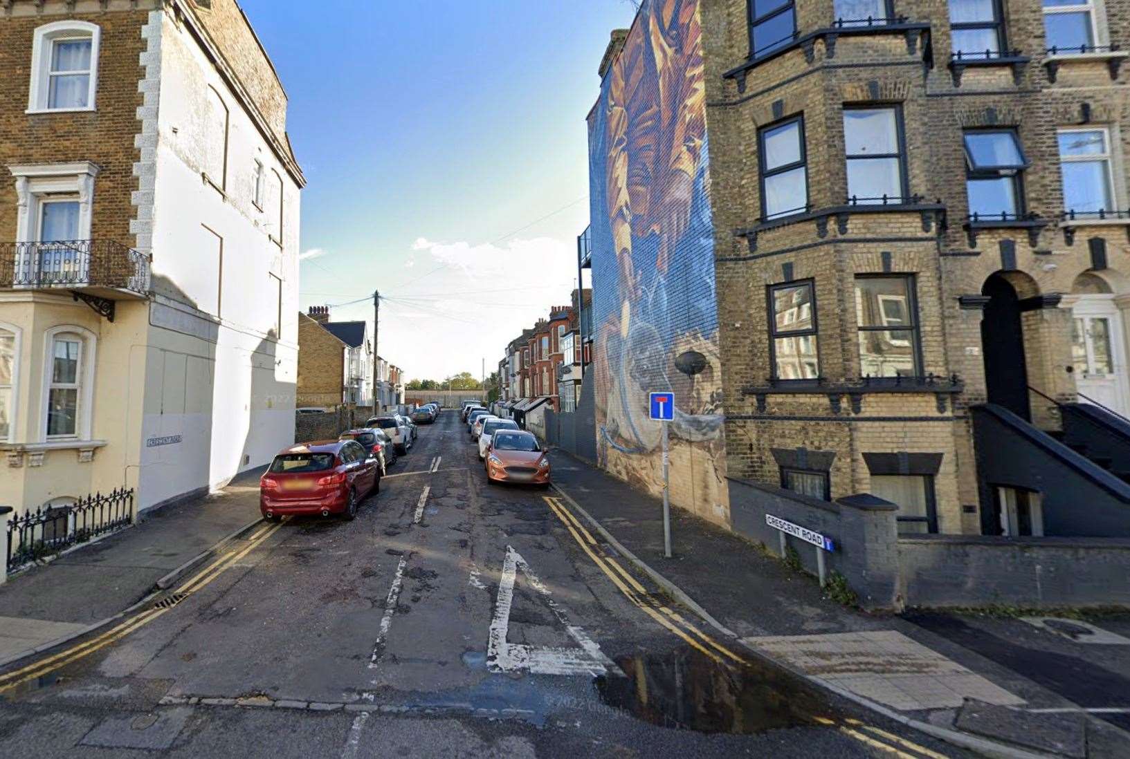 Two men have been arrested after an ‘unexplained medical incident’ in Cresent Road, Margate. Picture: Google