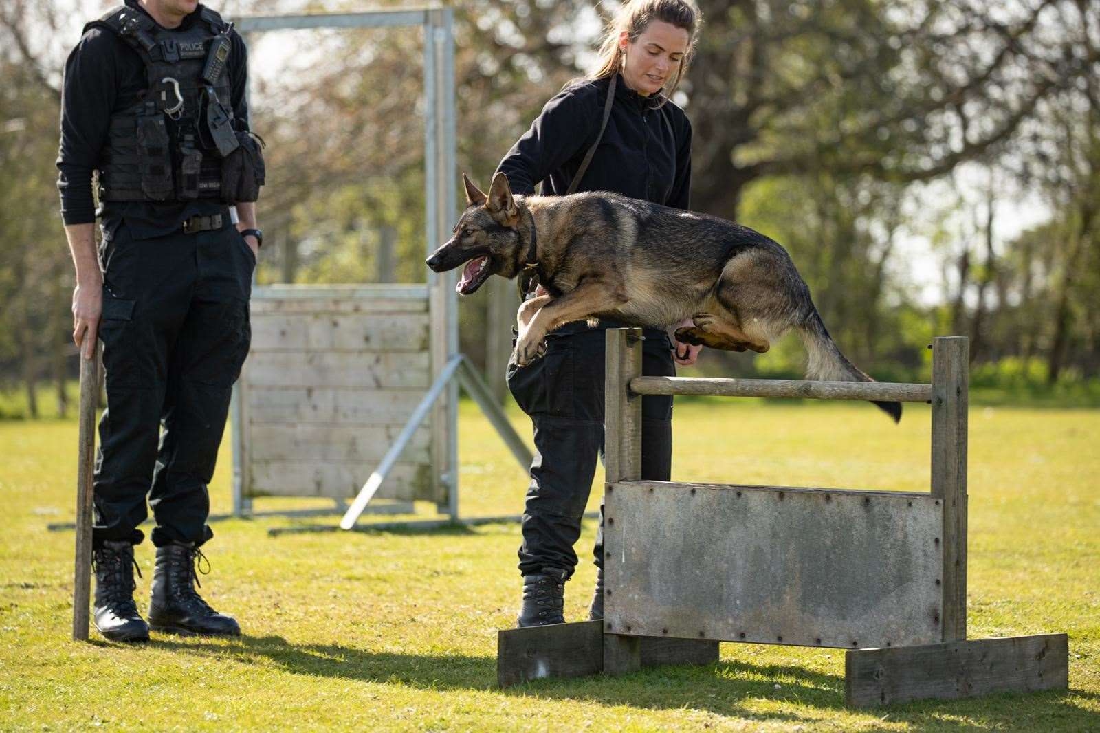 PC Megan West with PD Calli, who turns two in November