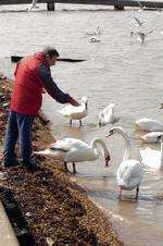 People enjoying the sun in Gravesend