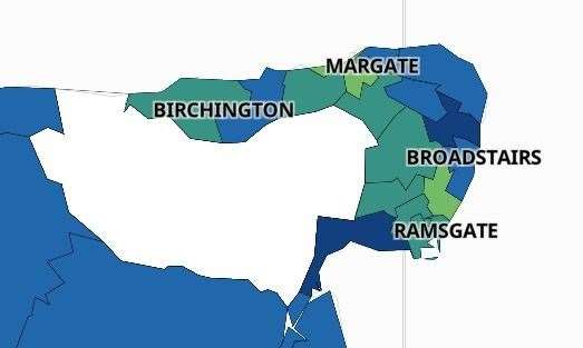 Thanet has one of the lowest infection rates in the country