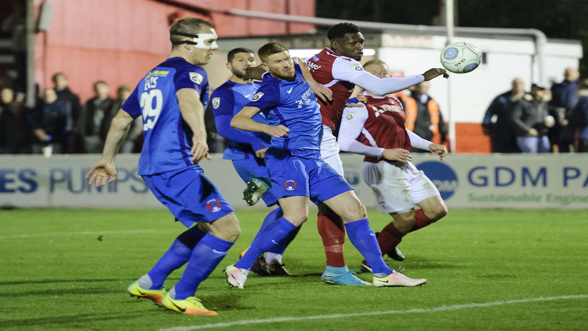 Yado Mambo's final appearance at Stonebridge Road was the 2-1 win over Leyton Orient Picture: Andy Payton