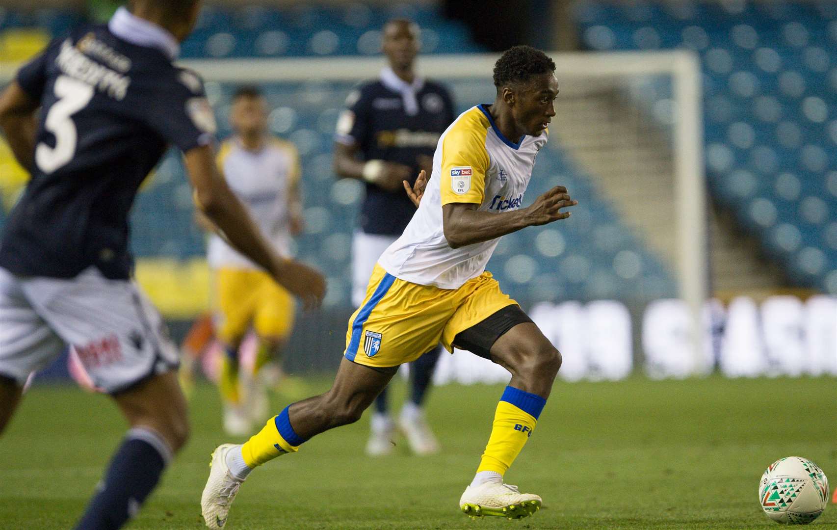 Brandon Hanlan runs through the Millwall defence Picture: Ady Kerry