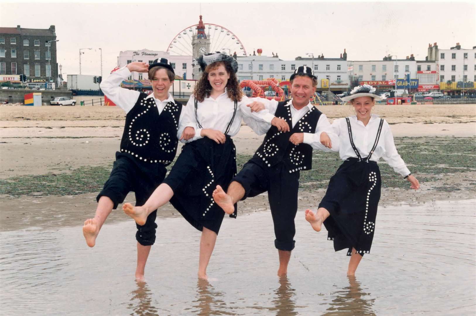 Having a knees-up at the Cockney Festival on Margate seafront in 1994