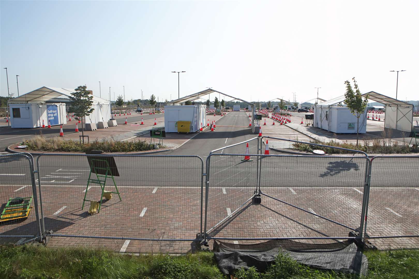 Temple Green Park and Ride Coronavirus testing centre in Leeds (Danny Lawson/PA)