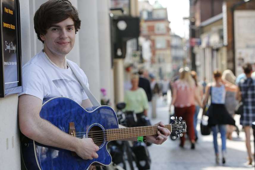 Fred Clark in Jubilee Square for the Maidstone Arts Festival