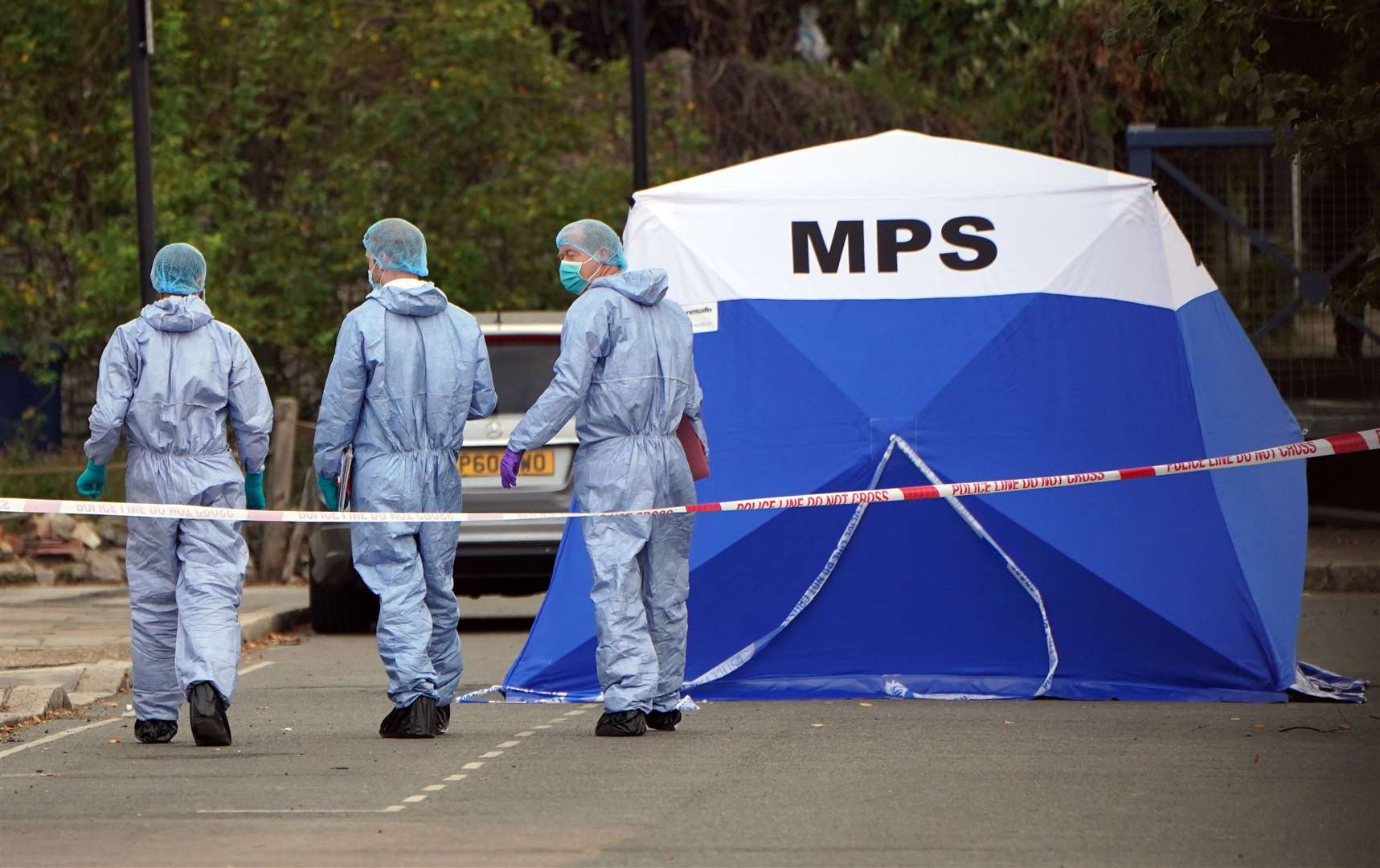 Forensic officers were sent to the scene in west London following the fatal stabbing (Jonathan Brady/PA)