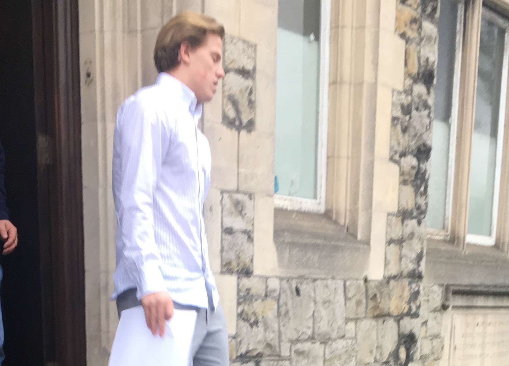 Alfie Davey leaves Maidstone Magistrates' Court