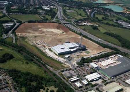 Aerial view of the Allington Incinerator. Picture MIKE MAHONEY