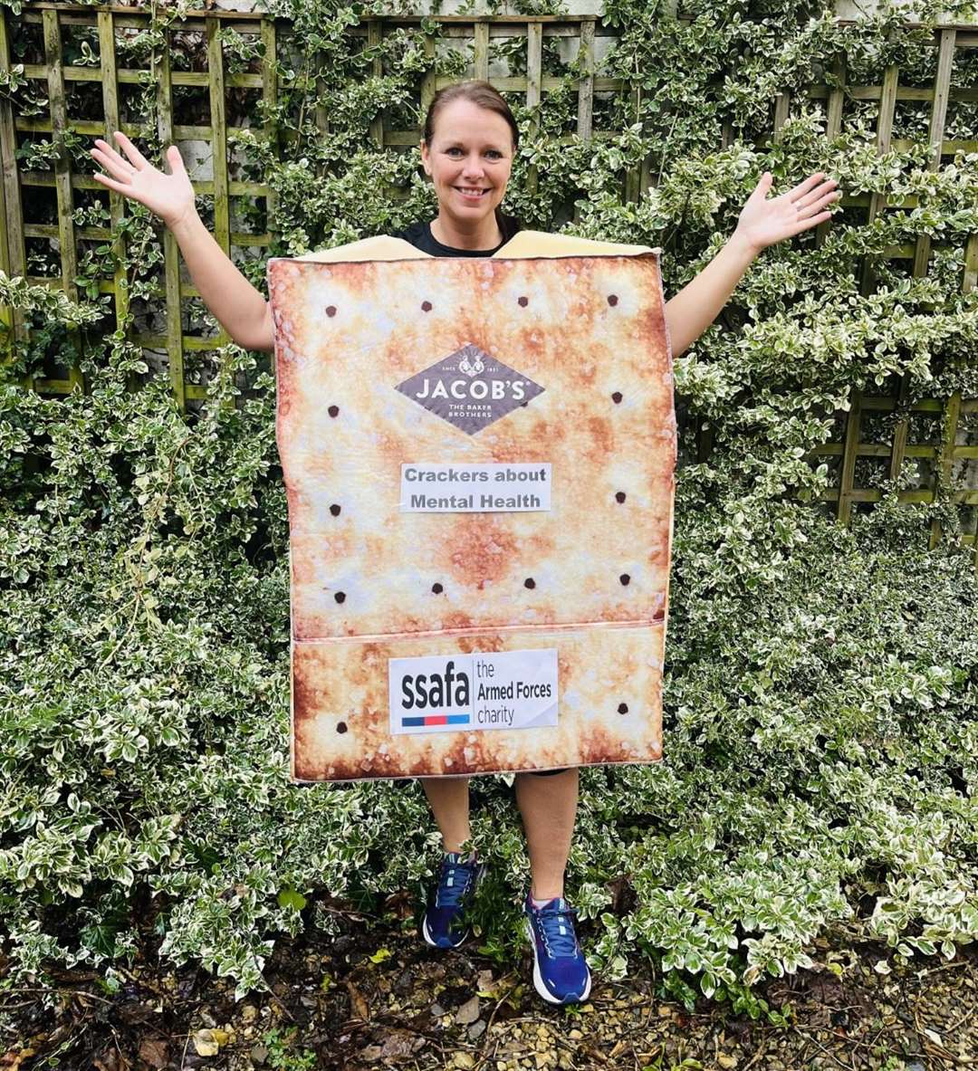 Sally Orange will be trying to break the record for fastest marathon dressed as a savoury food item (female) (Guinness World Records/PA)