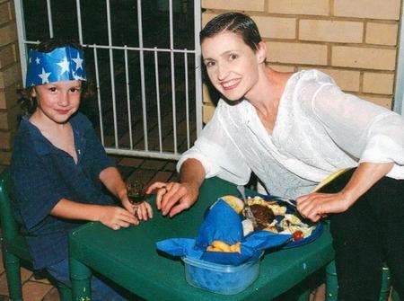 Joshua van Rooyen with his smiling mum Colleen van Rooyen.