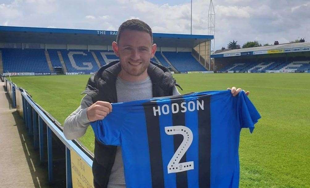 Summer signing Lee Hodson with a Gillingham shirt Picture: Gillingham FC