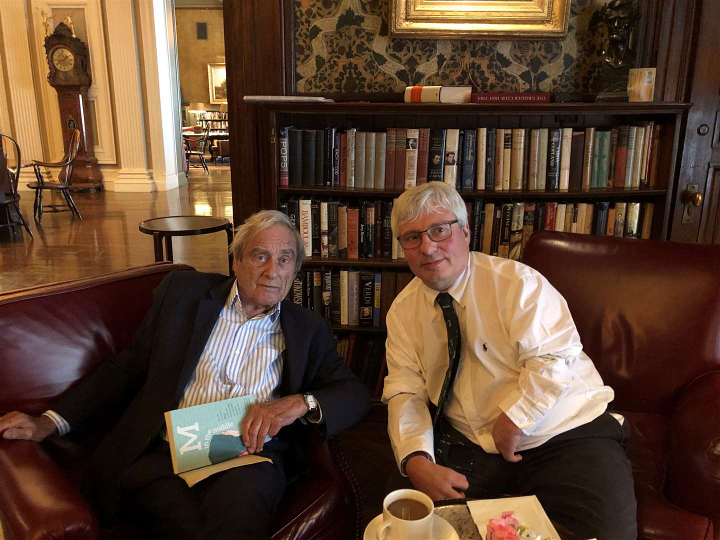 Thalidomide campaigner Guy Tweedy with Sir Harold Evans (Guy Tweedy/PA)