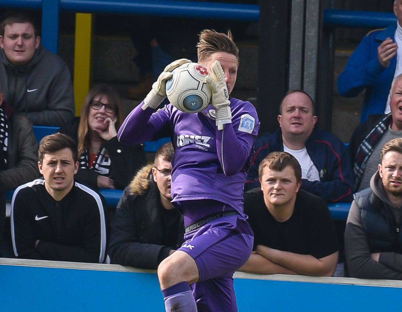 Safe hands from Lee Worgan against Chesterfield Picture: Alan Langley