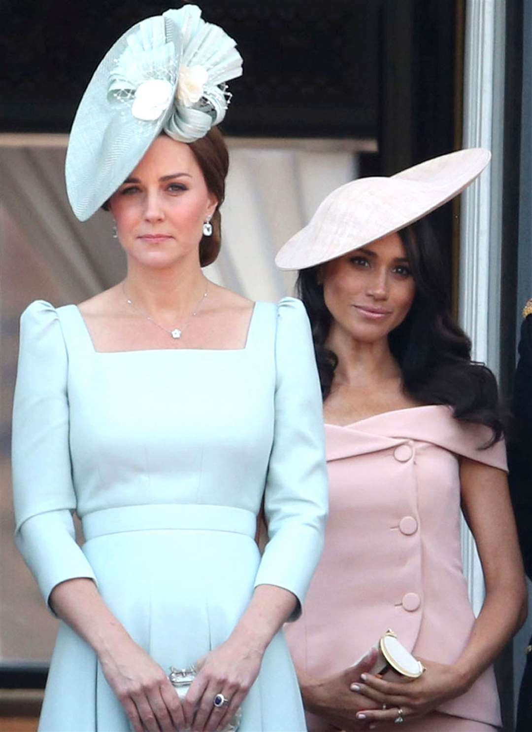 Kate and Meghan on the Buckingham Palace balcony (Yui Mok/PA)