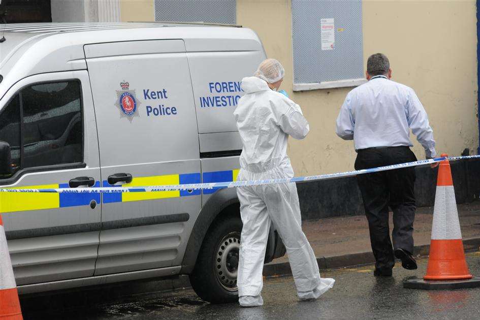 Police outside the restaurant in Lower Stone Street