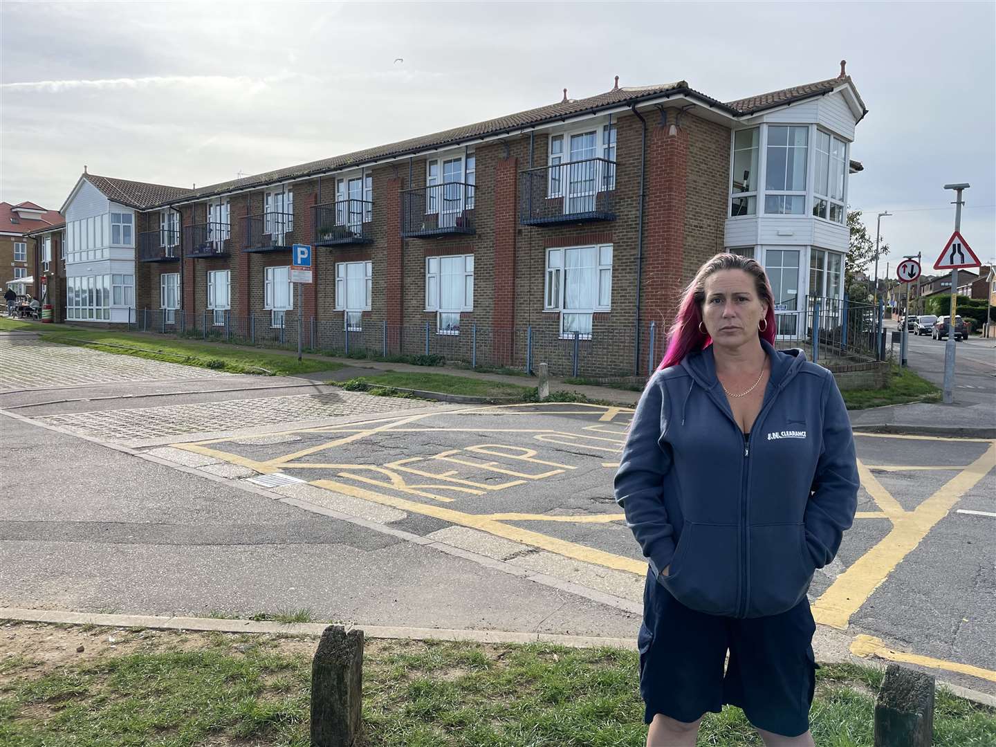 Terry Raymond's sister Tarnia Harrison outside the Little Oyster Residential Home in Minster