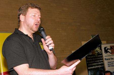 Quizmaster Simon Dolby at Friday night's Canterbury KM Big Quiz