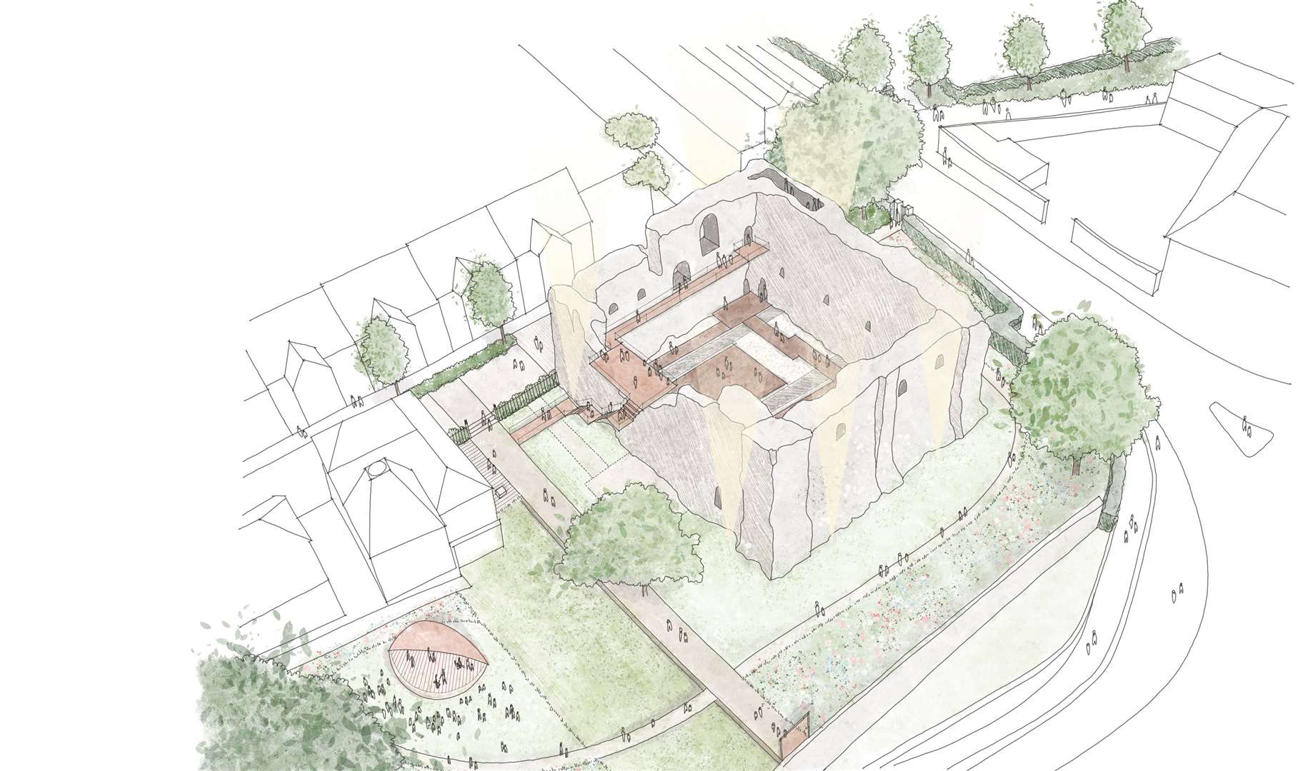 The area by Westgate Towers is planned to become a public realm zone under the Levelling Up Funding scheme. Picture: CCC