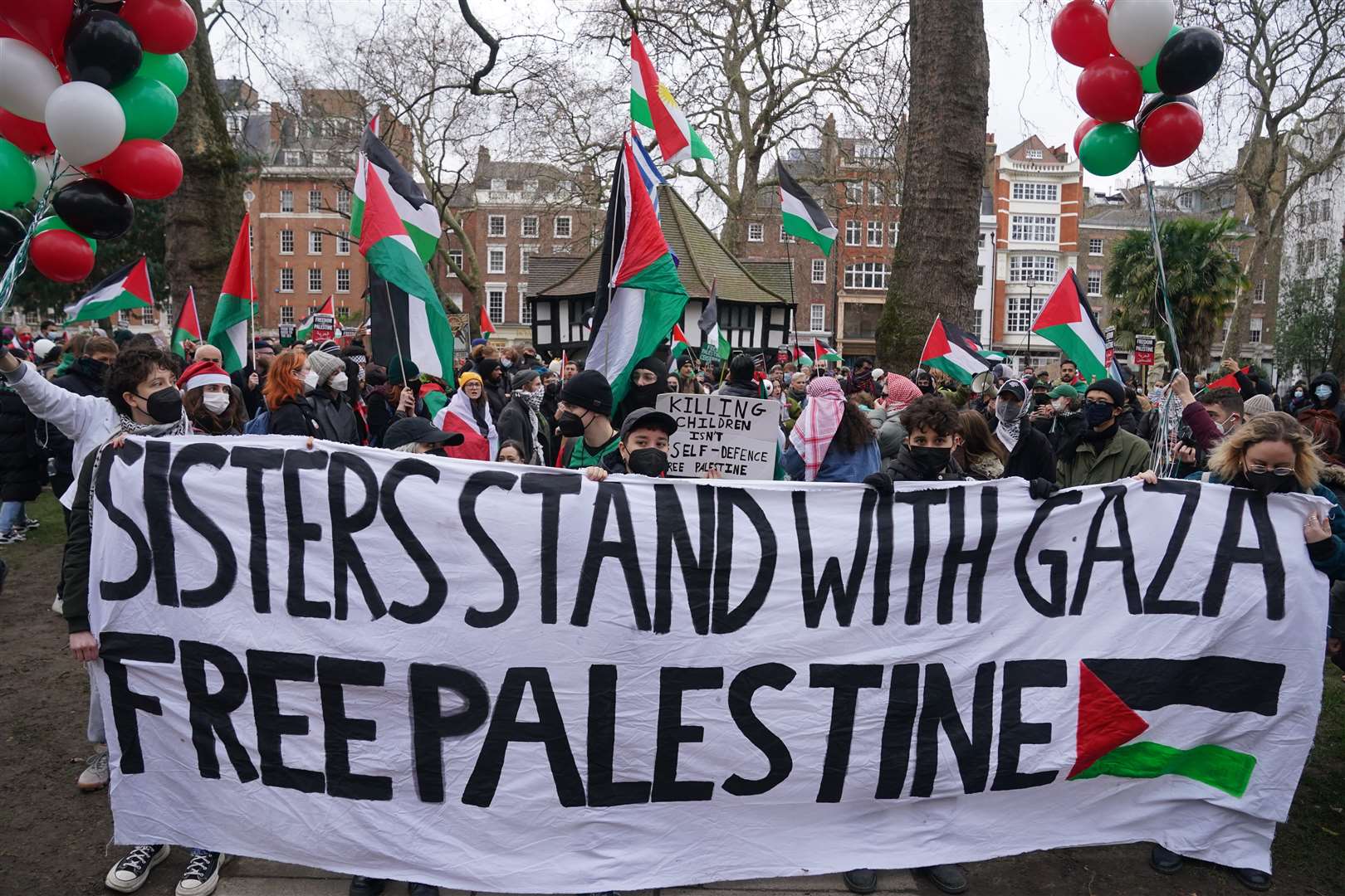 Pro-Palestinian Protesters March On London’s Oxford Street