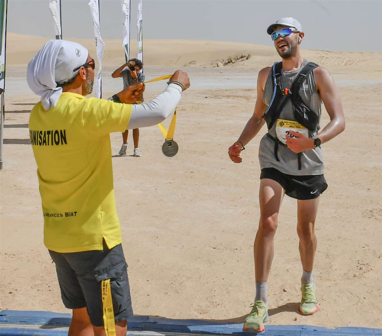 Ben Nestel crossed the finish line after more than five-and-a-half hours. Picture: Jules Annan