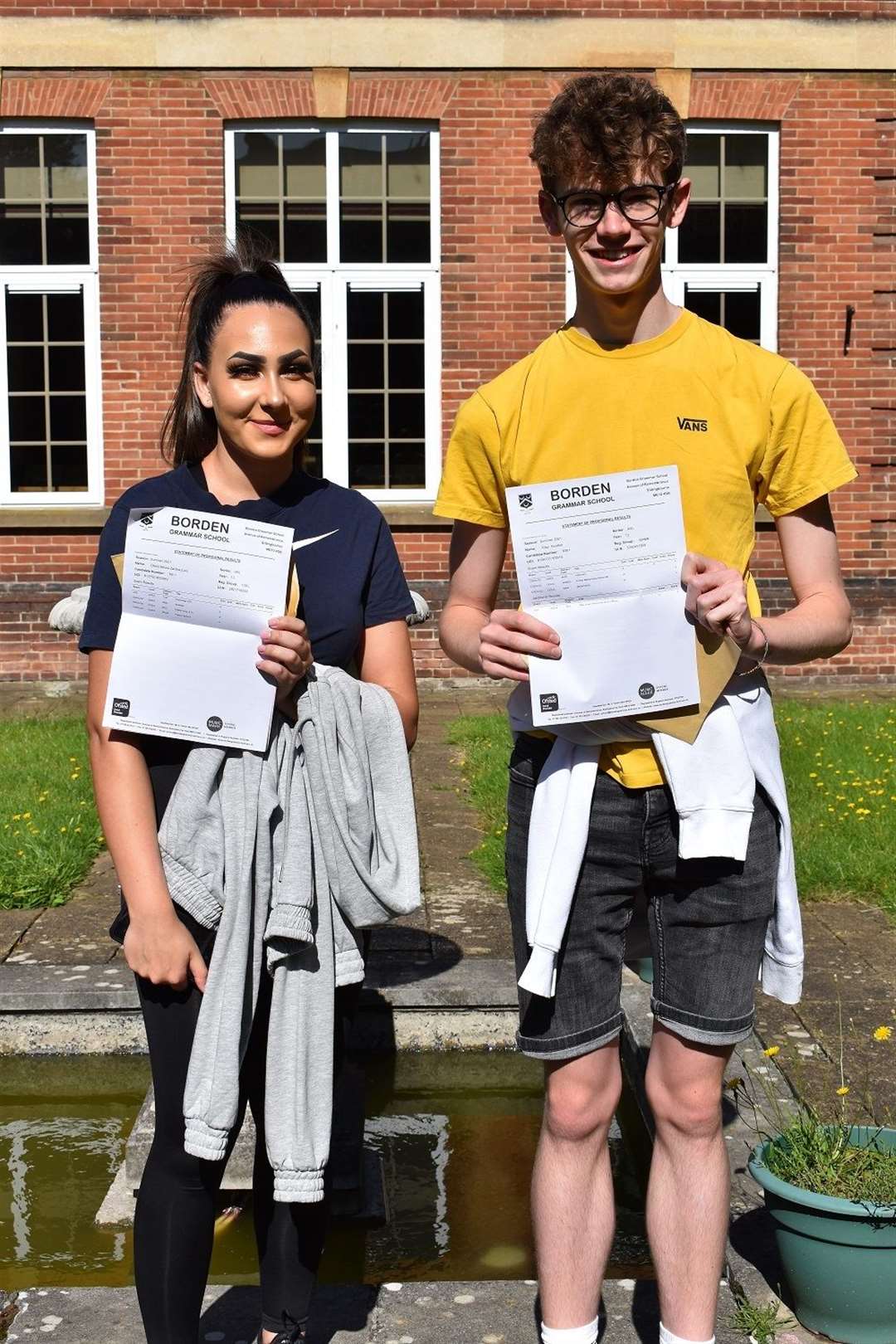 Borden Grammar A-level students Oliwa Zarshika and Toby Heather