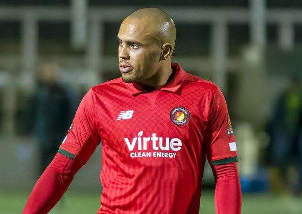 Ebbsfleet striker Elliott Romain. Picture: Ed Miller/EUFC