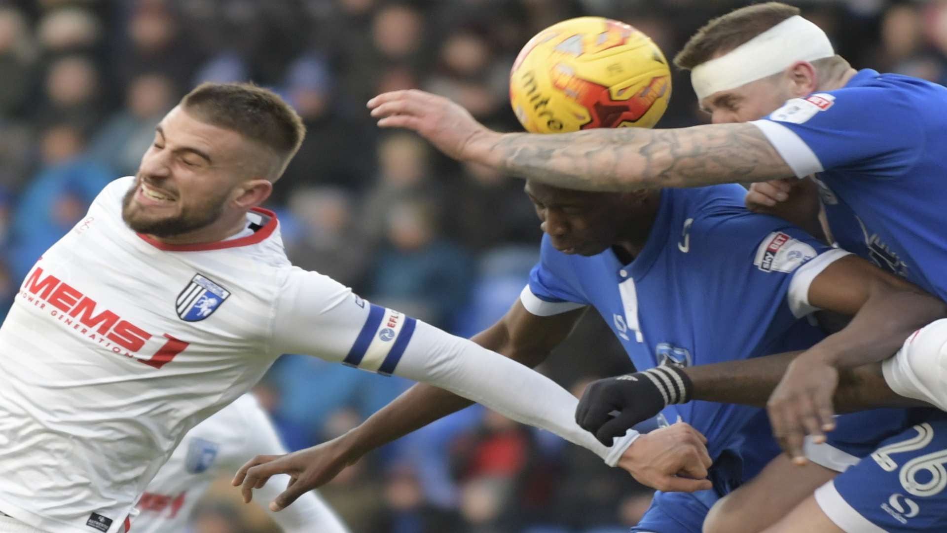 New Gills skipper Max Ehmer in action at Oldham Picture: Barry Goodwin