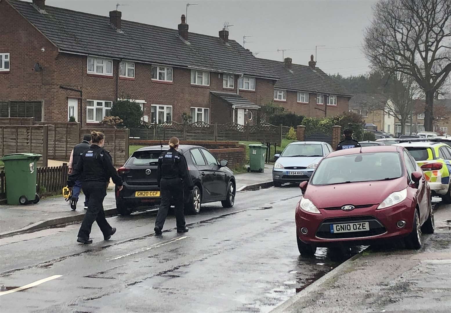 Police at the scene