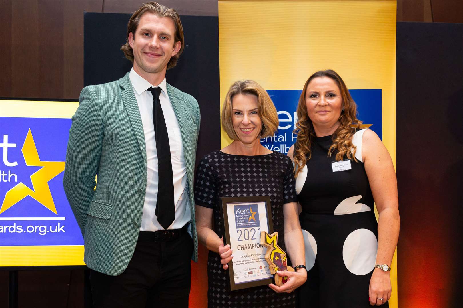 From left: Jack Green with winners Abigails Footsteps. Picture: South Kent Mind