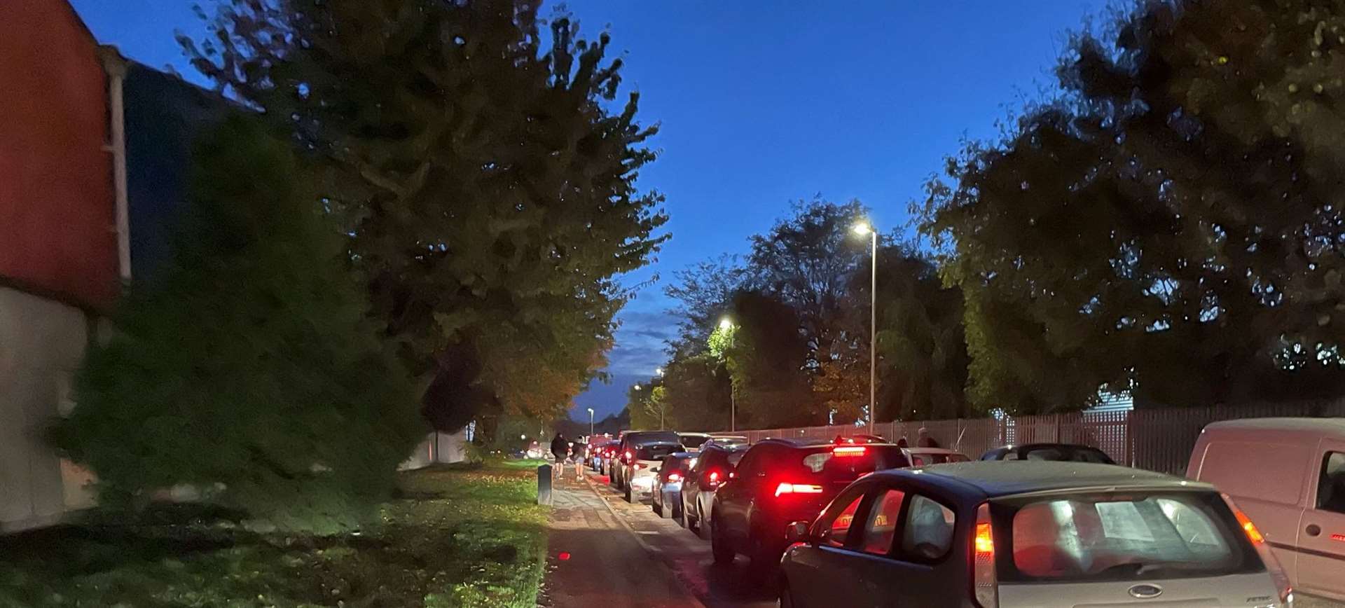 Traffic backed up on Castle Road, Sittingbourne Eurolink, on Thursday, November 9