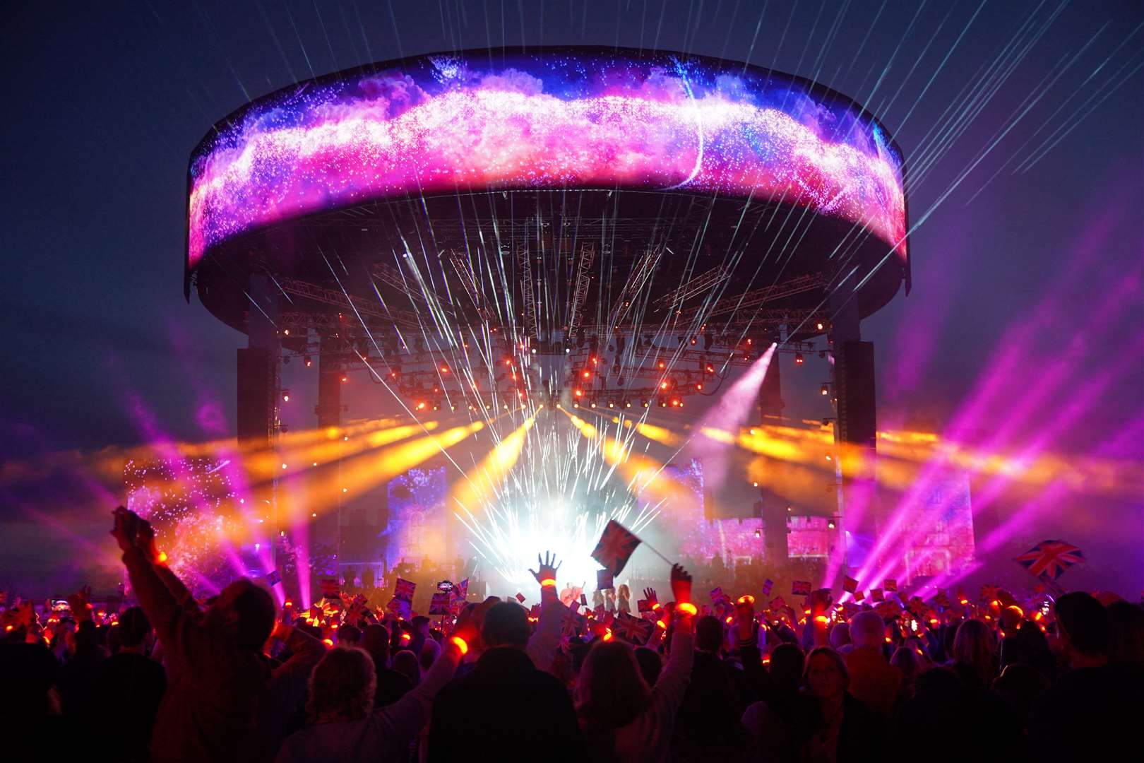 The stage for the Windsor Castle show (Yui Mok/PA)