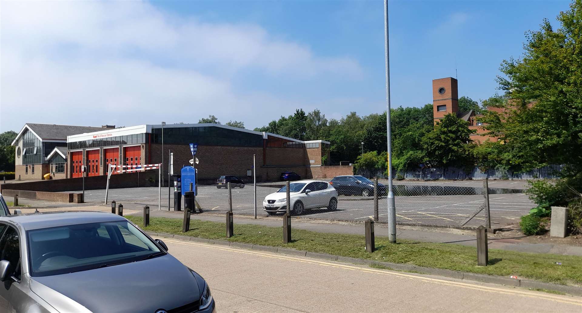 How the car park on Henwood Industrial Estate - next to Ashford fire station - used to look