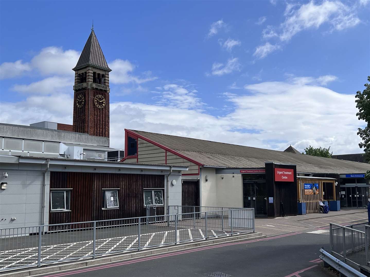 Medway Maritime Hospital's main entrance