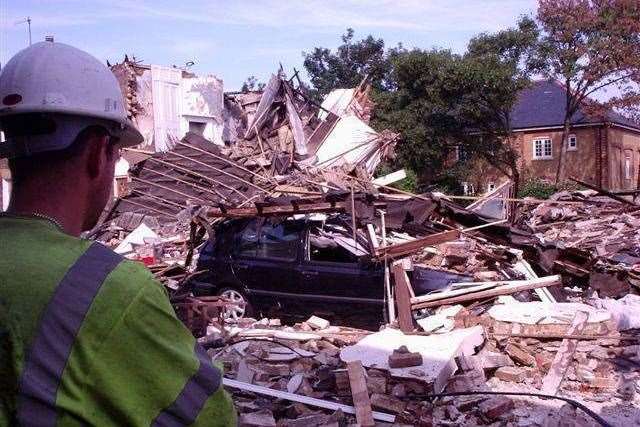 The clean-up job in Abbey Street, Faversham. Pic: Arthur Godden