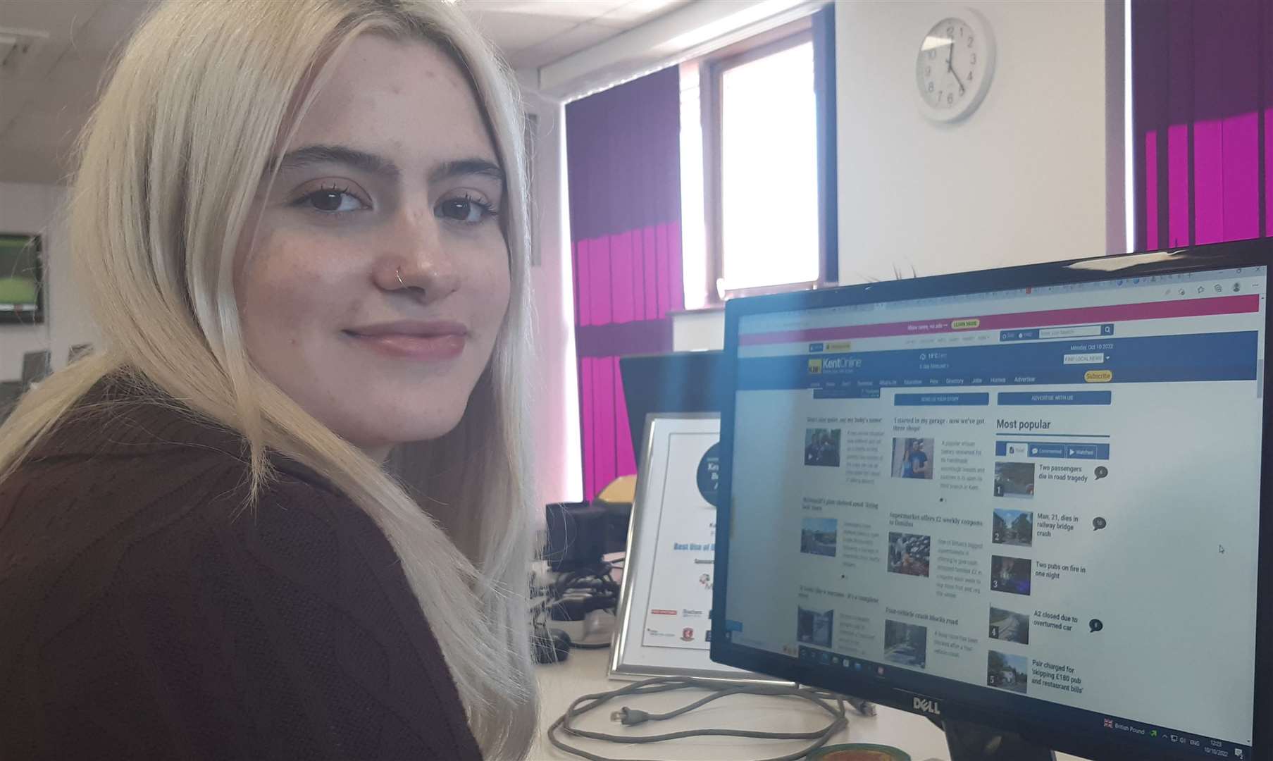 KentOnline reporter Charlotte Phillips worked in retail before entering journalism