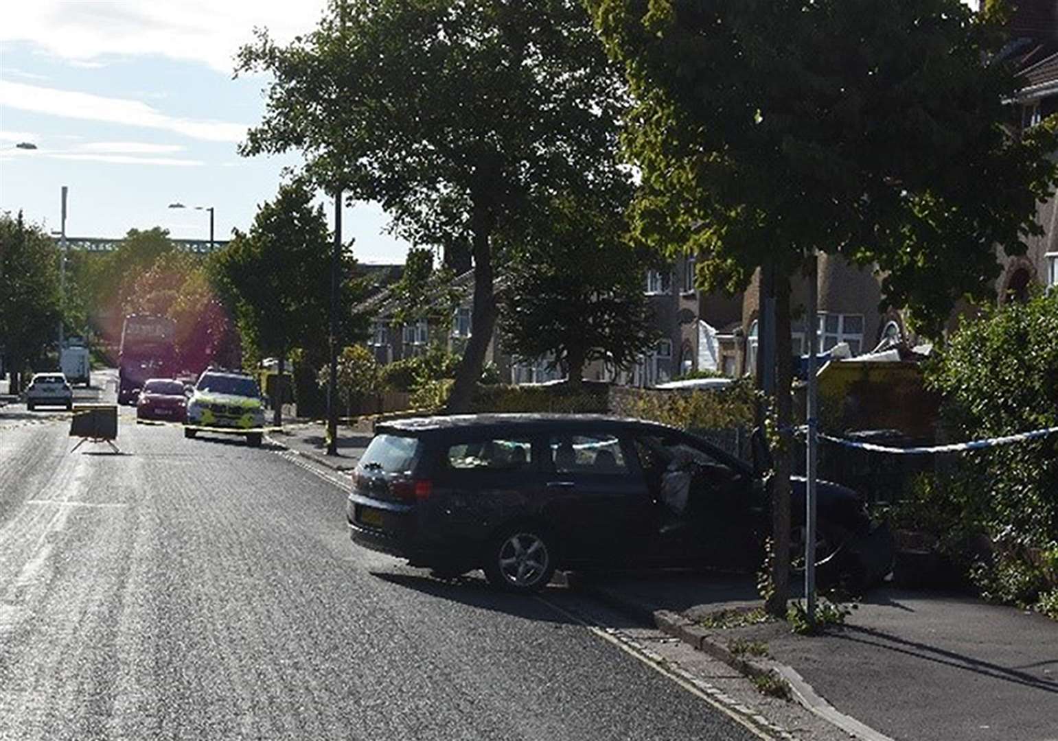 Police are appealing for information about the occupants of the car involved in the incident (Avon and Somerset Constabulary/PA)