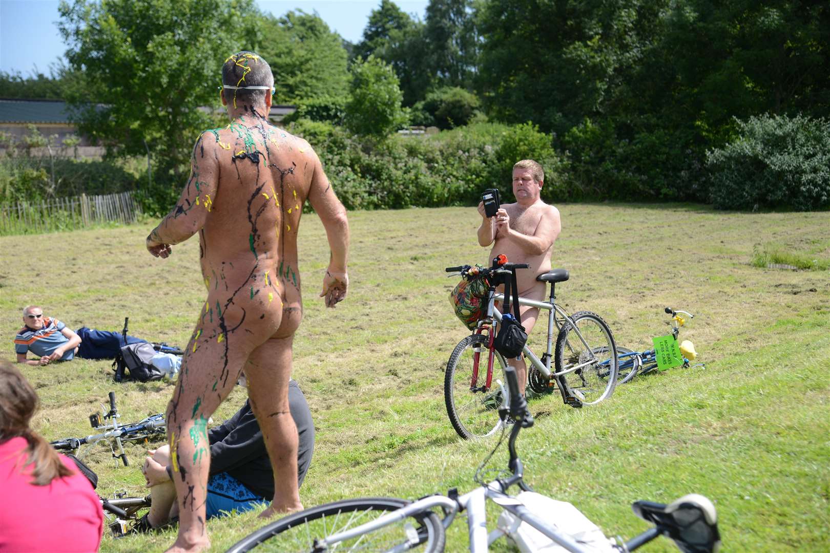 Cyclists gathering for the ride at a previous event