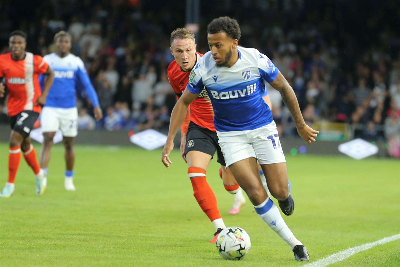 Jayden Clarke drives forward with the ball Picture: @Julian_KPI