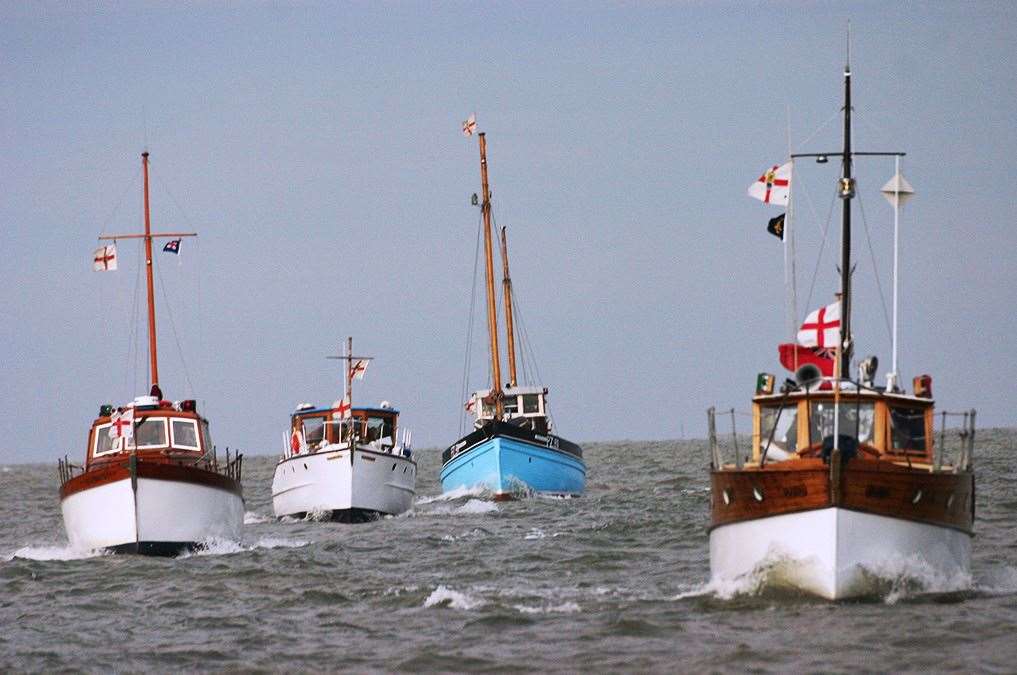 Little ships coming into the harbour at Ramsgate - as they did during the evacuation of the beaches at Dunkirk