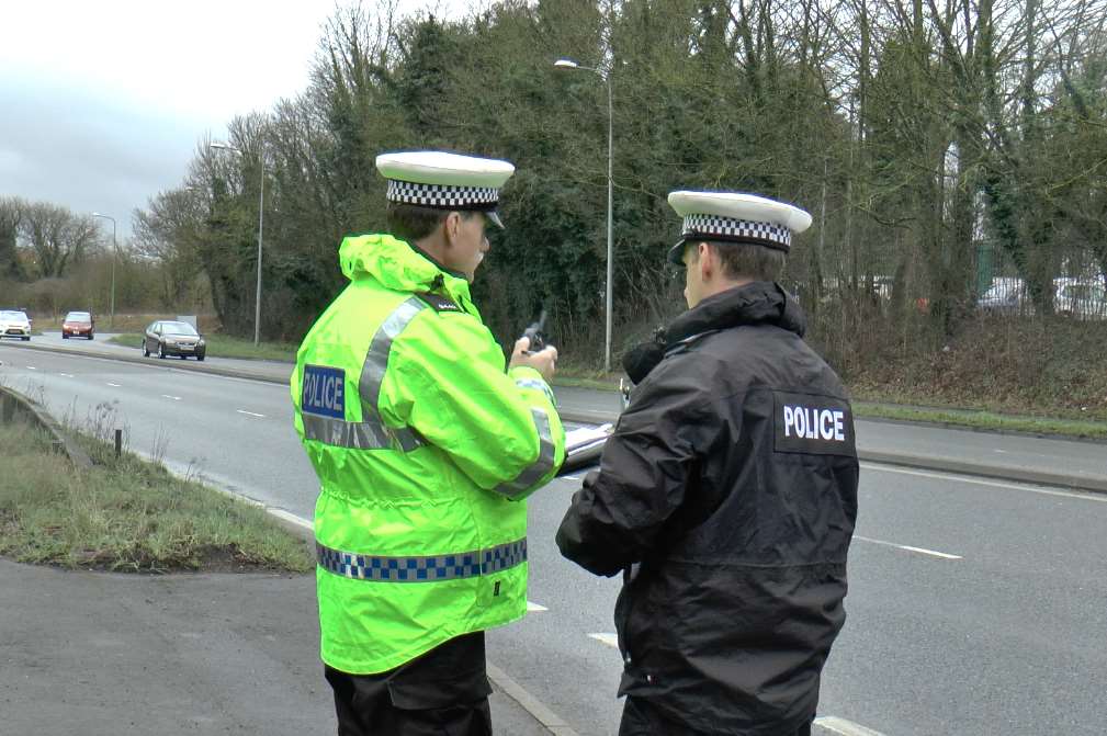 Officers issuing a ticket