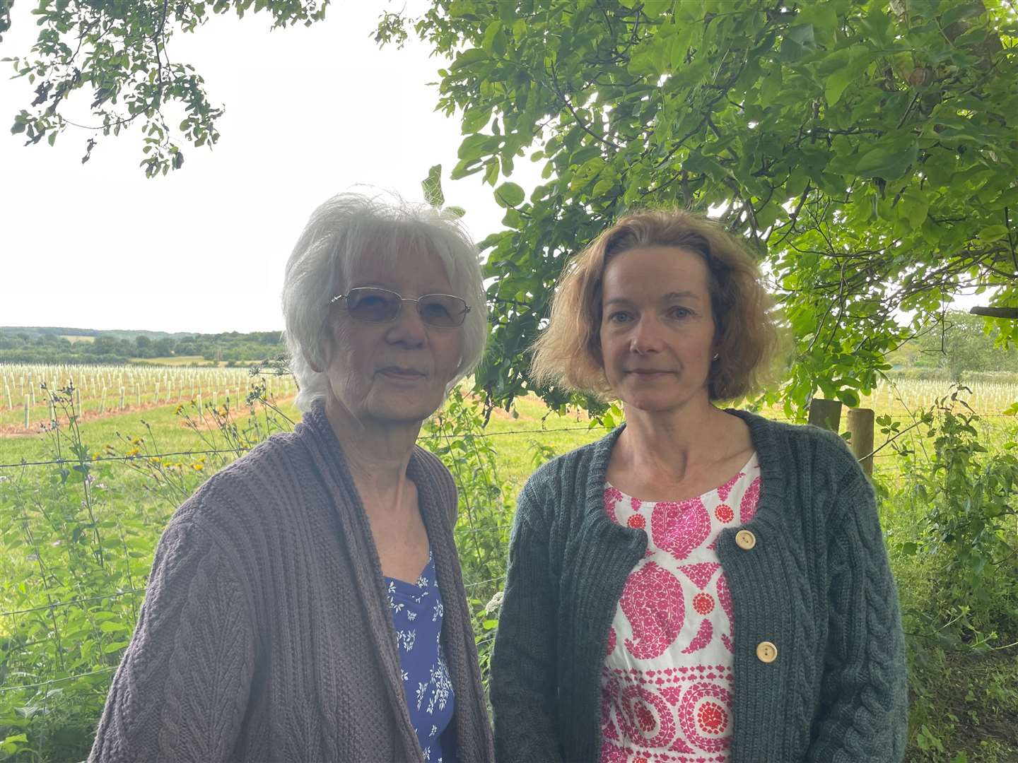 From left: Elizabeth Rons with her daughter Emma Rons claim the winery will be too tall