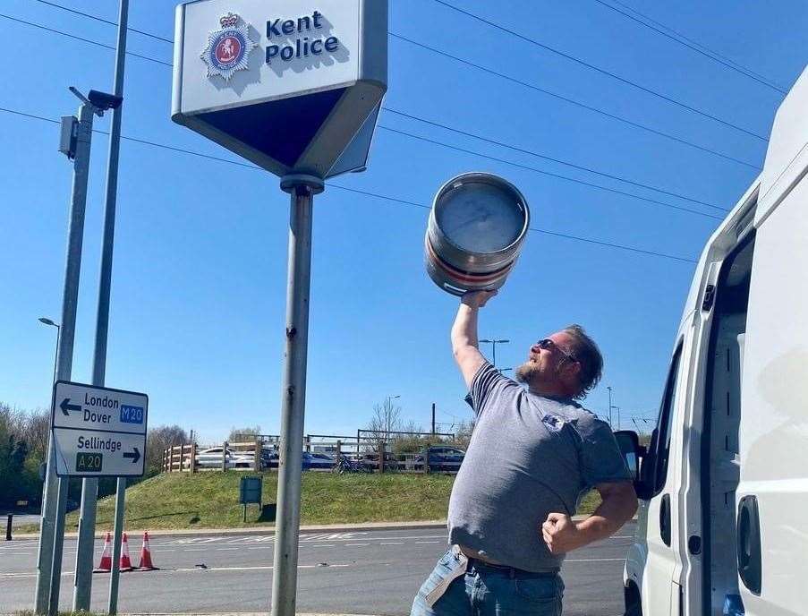 More than 40 kegs, belonging to Arundel Brewery in West Sussex, have been recovered in Folkestone after a joint operation involving Kent Police. Picture: Arundel Brewery